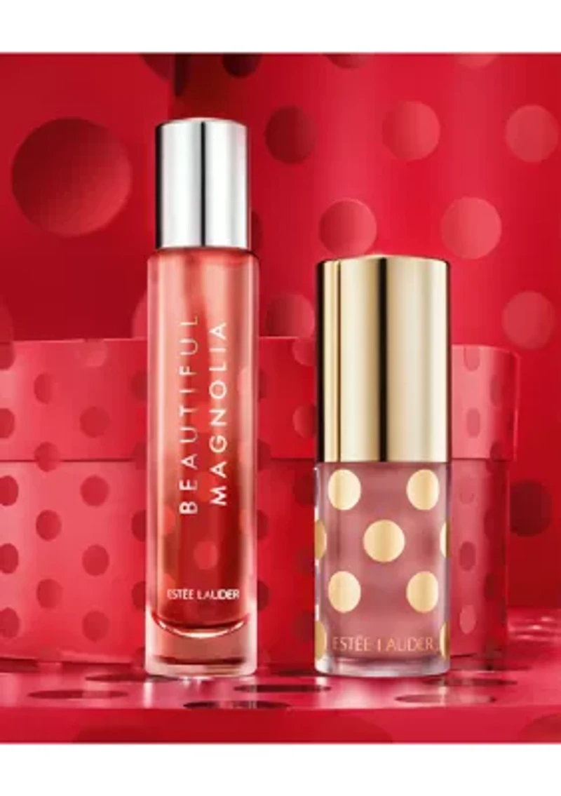 Beautiful Magnolia Joyful Lip Oil + Perfume Gift Duo Fragrance Set - $76 Value!