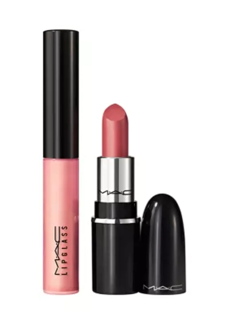 Mini Lipstick + Lip Gloss Makeup Gift Set 