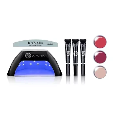 Chik Chak One-Step Gel Nail Polish Essentials Kit 5-Piece with LED Lamp and 3 Colors - CK-14, CK-24, CK-38