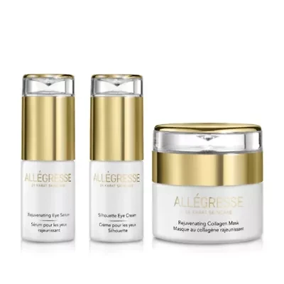 24K Eye Cream + Eye Serum + Collagen Mask 3pc Set