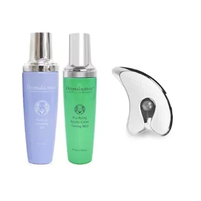 Purifying Apple Cider Toner Mist + Purifying Cleansing Gel + Diamond Face Lifting Therapy Device - 3 pc Set