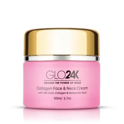 Collagen Face & Neck Cream With 24k Gold, Collagen & Hyaluronic Acid