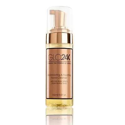 24K Exfoliating Foaming Cleanser With 24k Gold, Witch Hazel and Aloe Vera