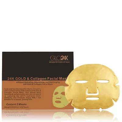 24K Gold & Collagen Facial Mask (Pack of 5)