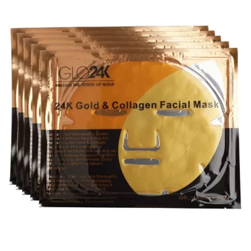 24K Gold & Collagen Facial Mask (Pack of 5)