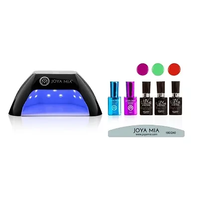 Gel Nail Polish Starter Kit 7-Piece with LED Lamp and 3 Colors - NE2, NE5, NE7
