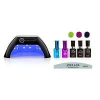 Gel Polish Starter 7-Piece Kit with LED Lamp and 3 Colors - GL24, NE6, NE1