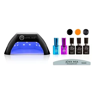 Gel Polish Starter 7-Piece Kit with LED Lamp and 3 Colors - GL18, G1, NE3