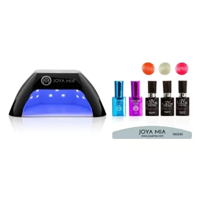 Gel Polish Starter 7-Piece Kit with LED Lamp and 3 Colors - GL15, G77, G78