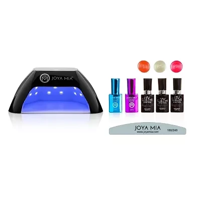 Gel Polish Starter 7-Piece Kit with LED Lamp and 3 Colors - GL15, G77, G78