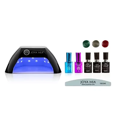 Gel Polish Starter 7-Piece Kit with LED Lamp and 3 Colors - GL9, G11, GL6