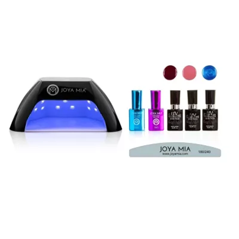 Gel Polish Starter 7-Piece Kit with LED Lamp and 3 Colors - GL1, G14, G73