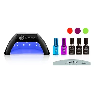 Gel Polish Starter 7-Piece Kit with LED Lamp and 3 Colors - G84, NE6, NE11