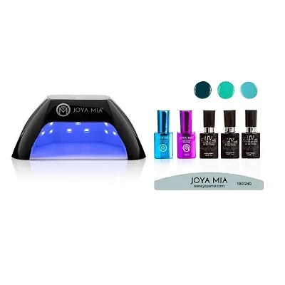 Gel Polish Starter 7-Piece Kit with LED Lamp and 3 Colors - G81, G83, G63