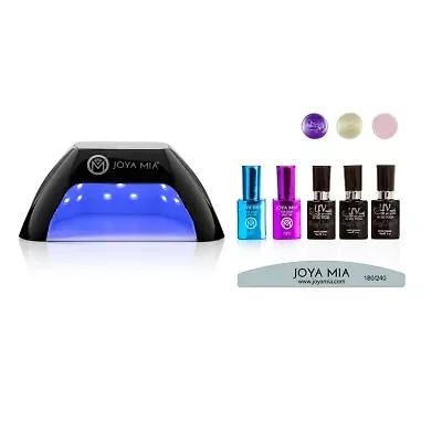 Gel Polish Starter 7-Piece Kit with LED Lamp and 3 Colors - G75, G13, GL15