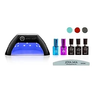 Gel Polish Starter 7-Piece Kit with LED Lamp and 3 Colors - G68, G7, G62