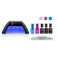 Gel Polish Starter 7-Piece Kit with LED Lamp and 3 Colors - G66, G53, NE12