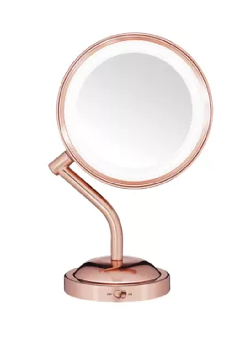 Dual Sided Rose Gold Makeup Mirror
