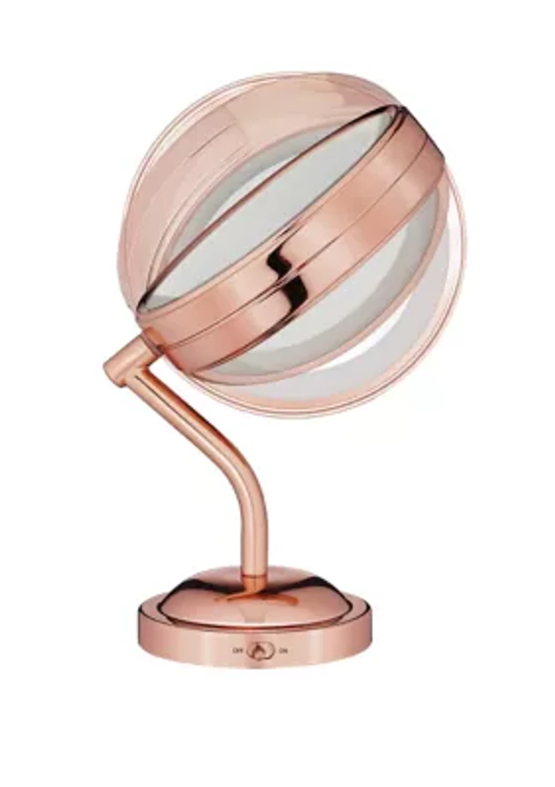 Dual Sided Rose Gold Makeup Mirror