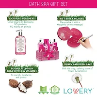 Lovery Home Spa Gift Basket - Luxury Flower Dandelion 8 pc Gift set