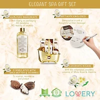 Lovery Home Spa Gift Basket - Luxury 13pc Bath & Body Set - Cosmetic bag