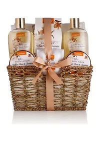Lovery Home Spa Gift Basket - White Rose & Jasmine - Luxury 11 pc Bath & Body gift