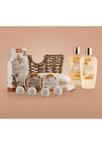 Lovery Home Spa Gift Basket - White Rose & Jasmine - Luxury 11 pc Bath & Body gift