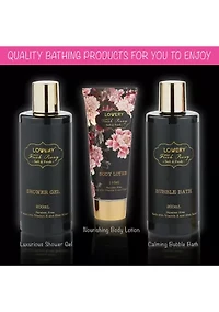 Lovery Home Spa Gift Basket, Luxury 8pc Bath & Body Set