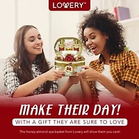 Lovery Bath And Body Gift Basket - Honey Almond - Home Spa Set