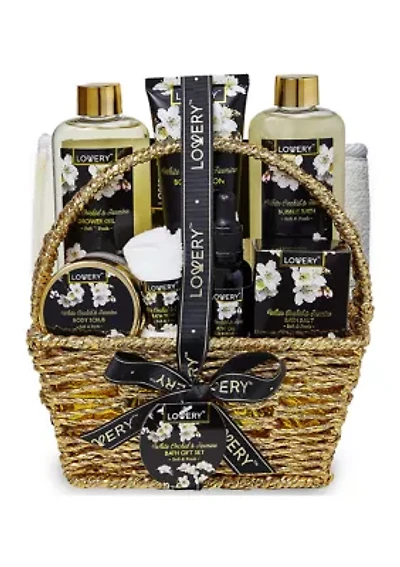 Lovery Bath & Body Gift - Orchid & Jasmine - Body Scrubs, Lotions & More - 9pc
