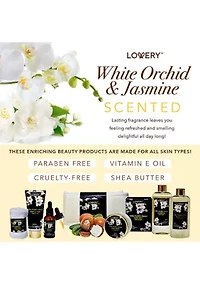 Lovery Bath & Body Gift - Orchid & Jasmine - Body Scrubs, Lotions & More - 9pc