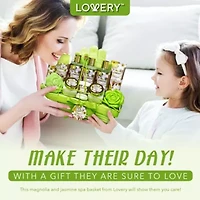 Lovery Home Spa Gift Baskets - Magnolia & Jasmine Scent - 13pc set