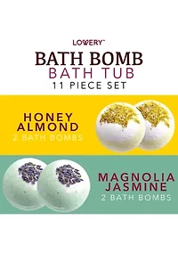 Lovery Bath Bombs Gift Set - 10 XL Bath Fizzies with Shea & Coco Butter