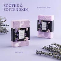 Lavender & Lilac Spa Gift Basket with Sleep Mask - Bath and Body Self Care Package for Men and Women