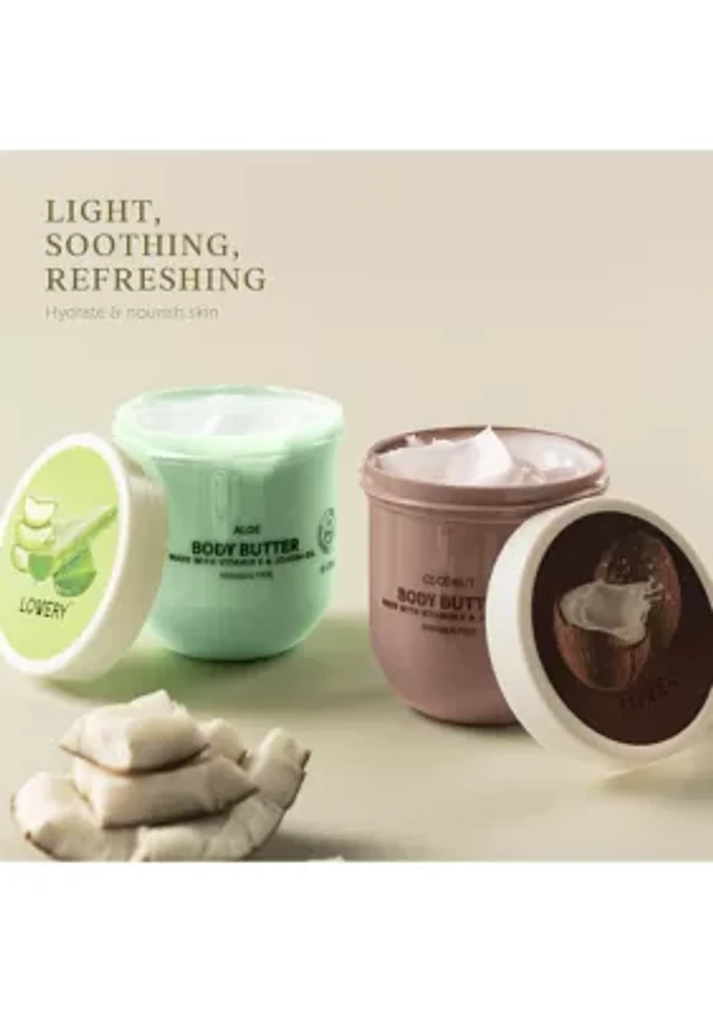 Lovery Whipped Body Butter Scented Body Lotion Set - 36 Ounces with Shea Butter