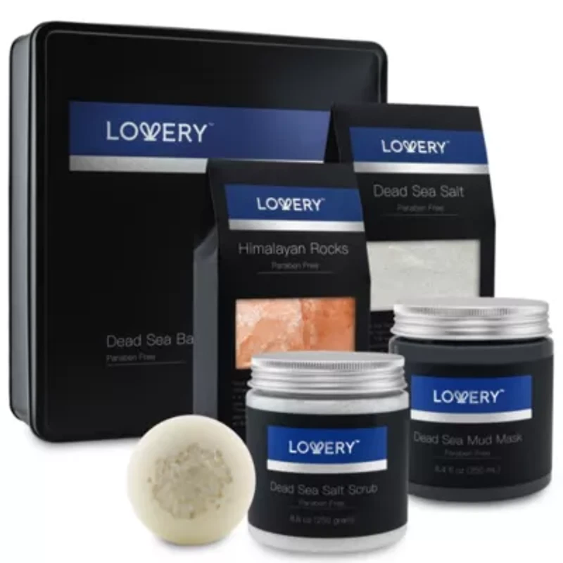 Lovery Dead Sea Bath and Body Gift Set - Luxury Bath Essentials with SheaButter - Home Spa Kit