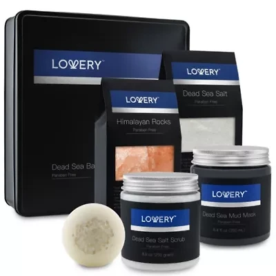 Lovery Dead Sea Bath and Body Gift Set - Luxury Bath Essentials with SheaButter - Home Spa Kit
