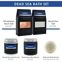 Lovery Dead Sea Bath and Body Gift Set - Luxury Bath Essentials with SheaButter - Home Spa Kit