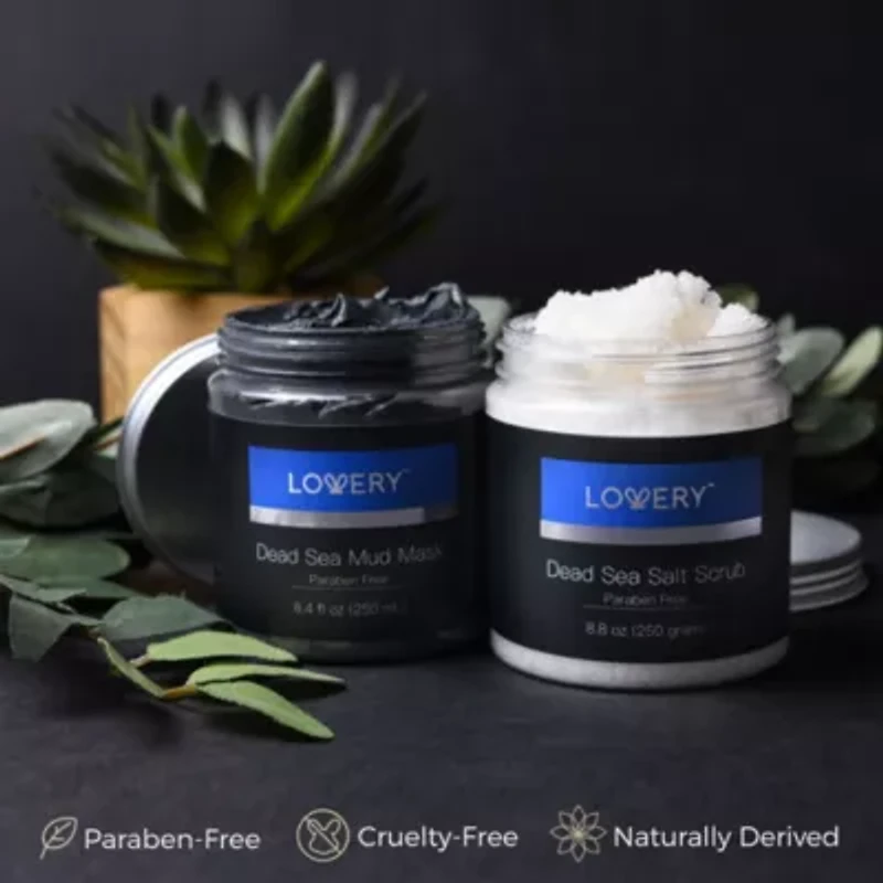 Lovery Dead Sea Bath and Body Gift Set - Luxury Bath Essentials with SheaButter - Home Spa Kit
