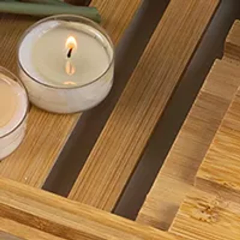 Lovery Premium Bamboo Bathtub Caddy Gift Set - Expandable Tray