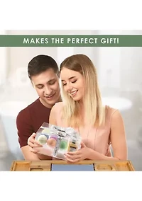 Lovery Premium Bamboo Bathtub Caddy Gift Set - Expandable Tray