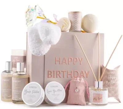 Birthday Gift Basket - Bath & Spa Gift Set for Women - Luxury Birthday Spa Gift Box