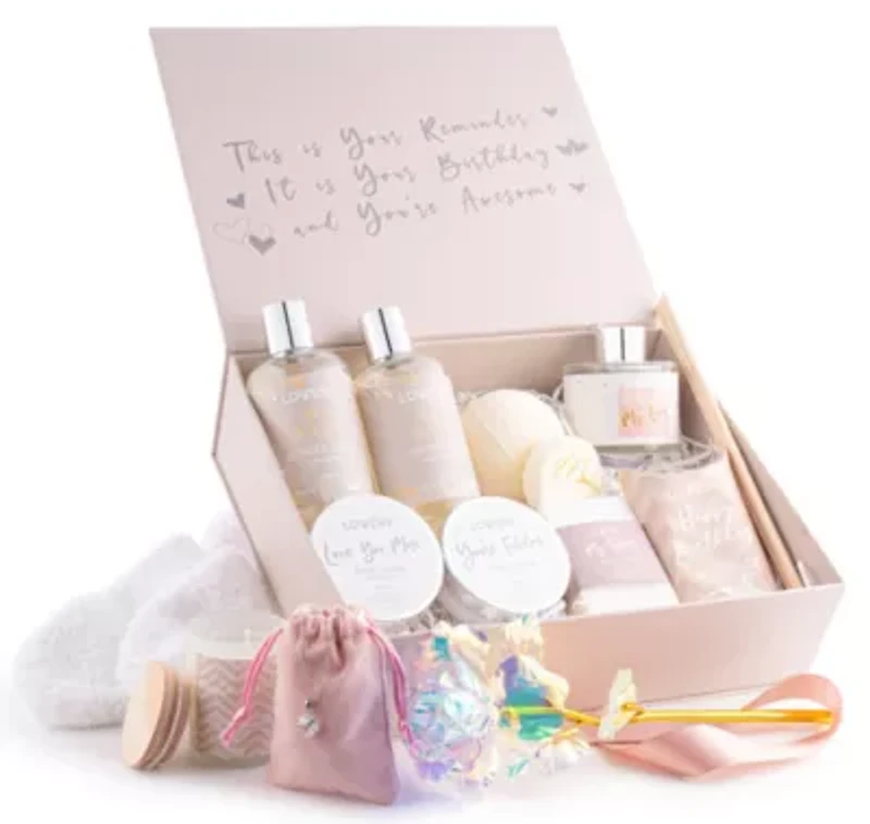 Birthday Gift Basket - Bath & Spa Gift Set for Women - Luxury Birthday Spa Gift Box