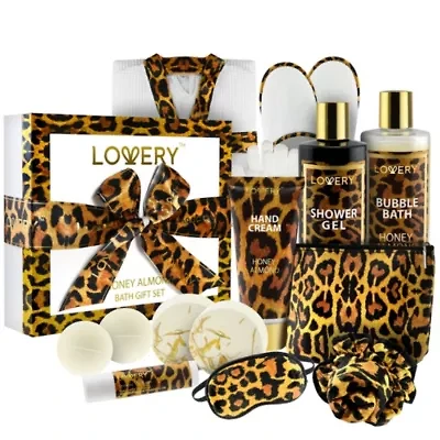 At-Home Spa Kit with Honey Almond Scent – 17Pcs Relaxing Bath Gift Set with Vitamin E-Rich Bath Essentials