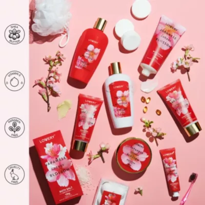 Home Spa Kit Gift Set – Japanese Cherry Blossom Bath Set - 25 Pcs