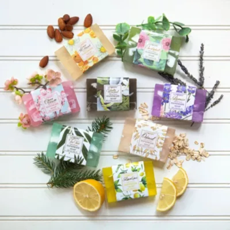Handmade Soap Set - 8 Piece Variety Pack Luxury Bath Soap Gift Box
