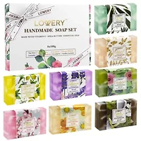 Handmade Soap Set - 8 Piece Variety Pack Luxury Bath Soap Gift Box