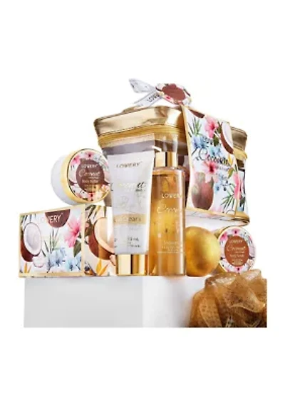 Coconut Bath and Body Kit in a Spa Bag