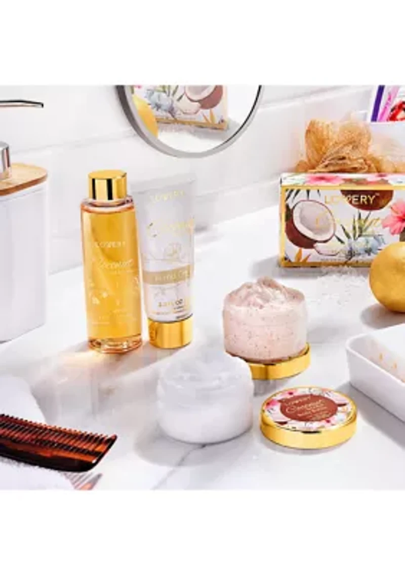 Coconut Bath and Body Kit in a Spa Bag