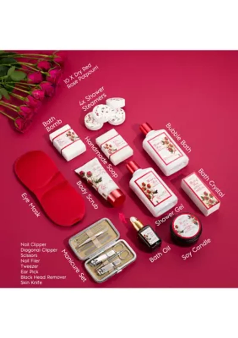 Red Rose Spa Gifts, Stress Relief Selfcare Kit
